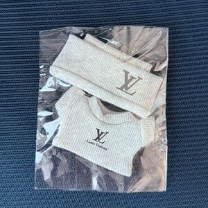 BRAND NEW Labubu Clothes/ Brand Inspired Gray Headband and Sweater Set